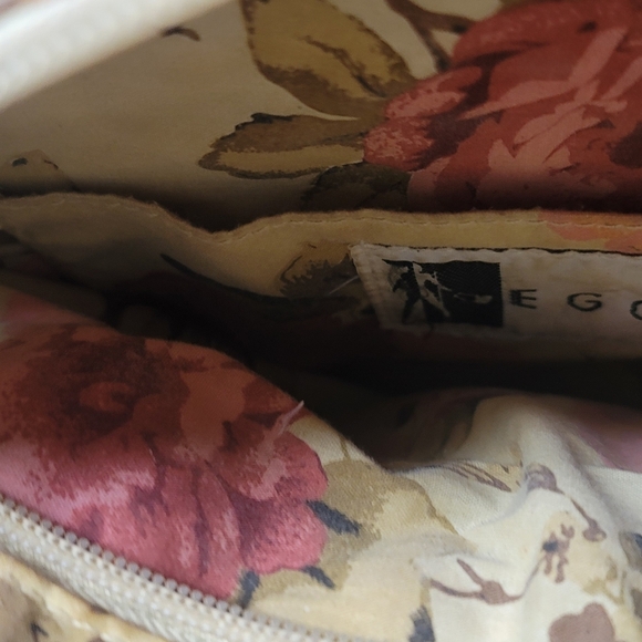 Ego Floral Woven Tote Bag with Brown Straps - Picture 2 of 9